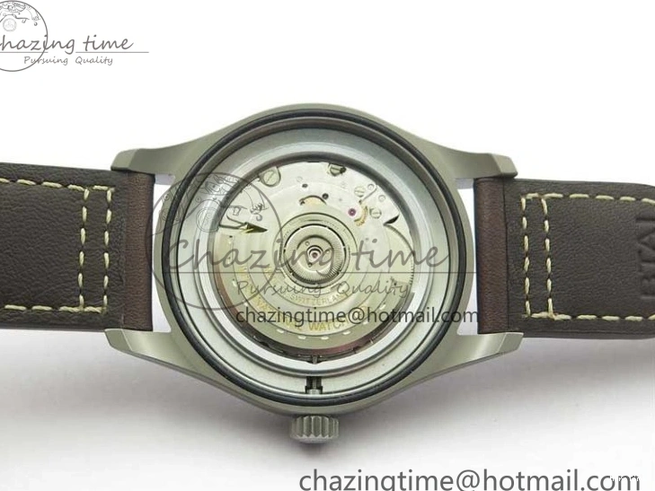 MIROTIME 0507 Mark XVIII IW327006 Titanium V7F 1:1 Best Edition Black Dial on Brown Leather Strap A Attractive 7080